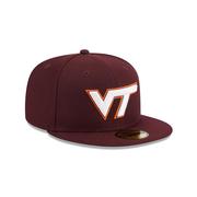 Virginia Tech New Era 5950 VT Logo Flat Bill Fitted Hat